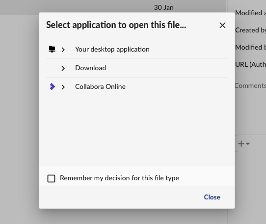Open file with dialog