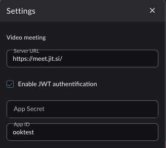 Video link settings